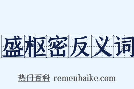 盛枢密反义词是什么意思的图片